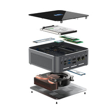 Load image into Gallery viewer, Intel Core i9-13900H Windows 11 Pro Mini PC 5.40GHz CPU 14 Cores 20 Threads NUC 5200MHz DDR5 RAM NVMe SSD 4K 8K HDMI DisplayPort Type-C Dual 2.5GbE LAN WIFI 6 Bluetooth SATA VESA