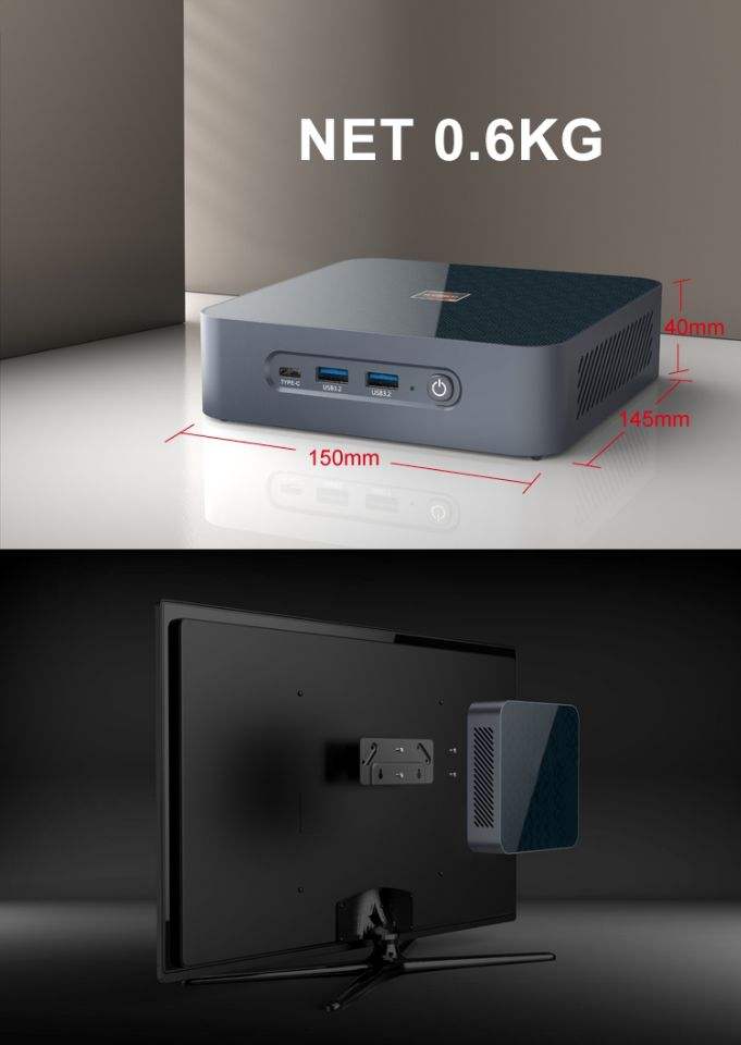 AMD Ryzen 5 5500U Windows 11 Pro Mini PC 32GB 3200MHz DDR4 RAM 1TB NVM ...