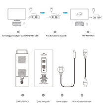 Laden Sie das Bild in den Galerie-Viewer, Mini PC Computer Stick Windows 11 Pro Intel Celeron J4125 CPU 8GB DDR4 RAM 128/256GB SSD 4K HDMI WIFI Bluetooth