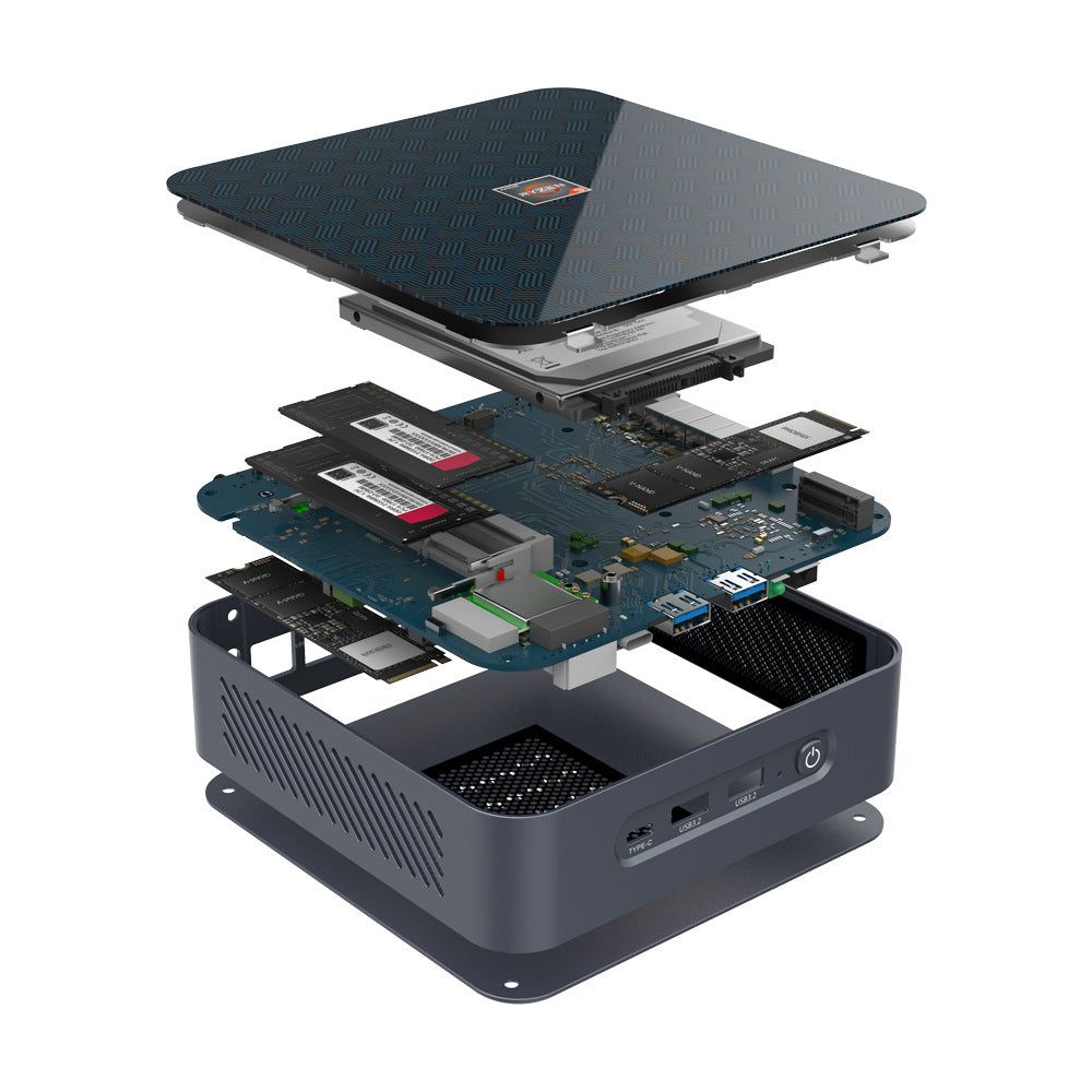 AMD Ryzen 5500U Windows 11 Pro Mini PC 32GB 3200MHz DDR4 RAM 1TB NVMe SSD 4K HDMI DP Type-C Dual-LAN WIFI Bluetooth SATA VESA