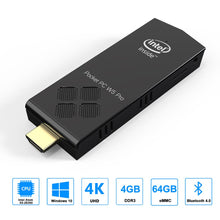 Laden Sie das Bild in den Galerie-Viewer, Mini PC Computer Stick Windows 10 Professional (64-bit) Quad Core Intel Atom x5-Z8350 1.92Ghz CPU, WiFi, Bluetooth, USB 3.0, HDMI/4K Linux